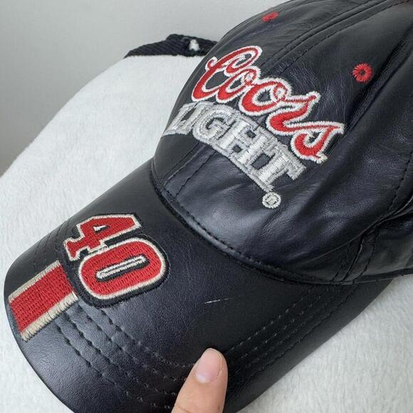 VTG Coors Light Racing Sterling Marlin #40 Snapback Hat Cap Leather Made In USA - Picture 11 of 11